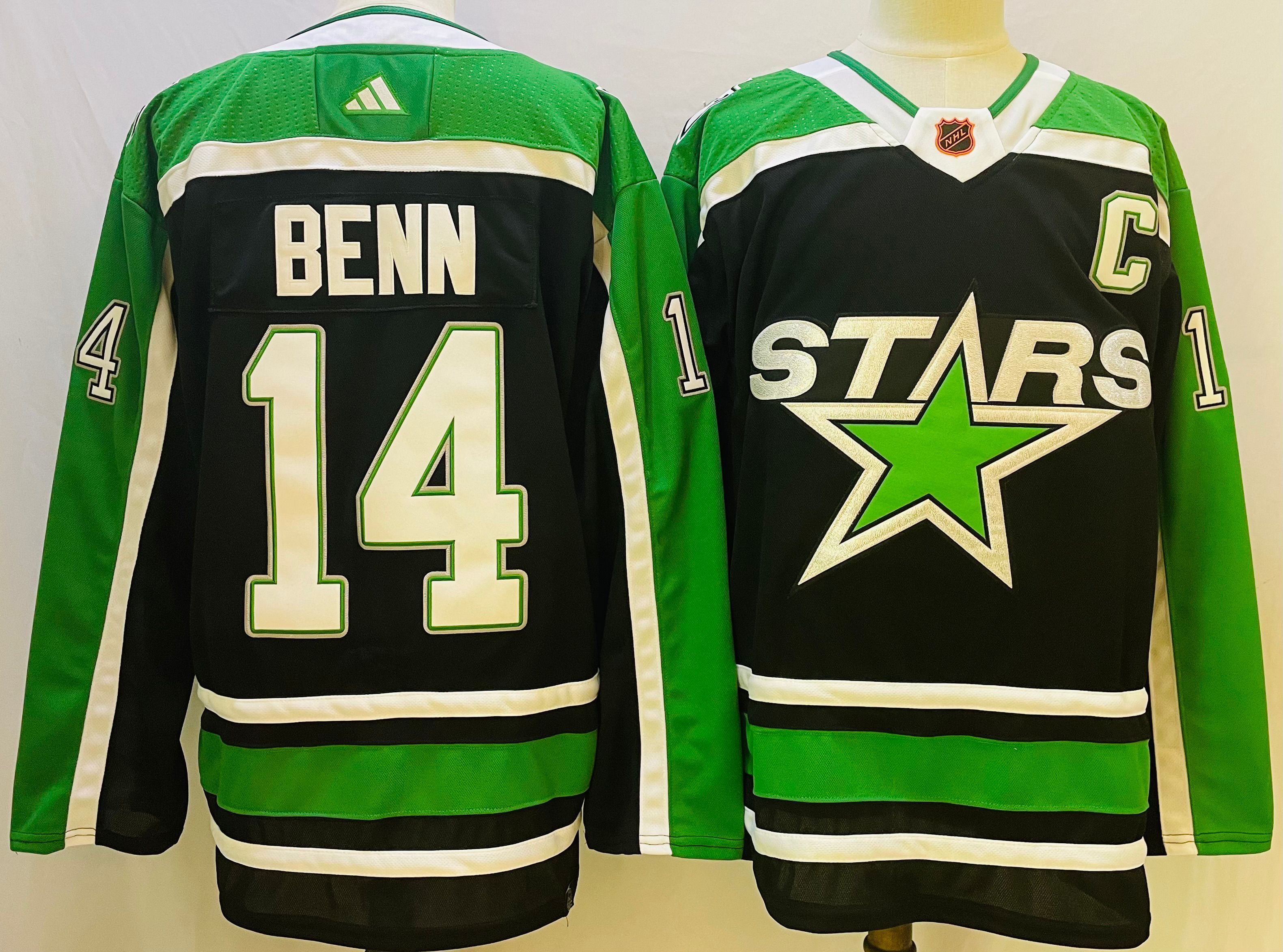 Men Dallas Stars #14 Benn Black Throwback 2022 Adidas NHL Jersey->arizona coyotes->NHL Jersey